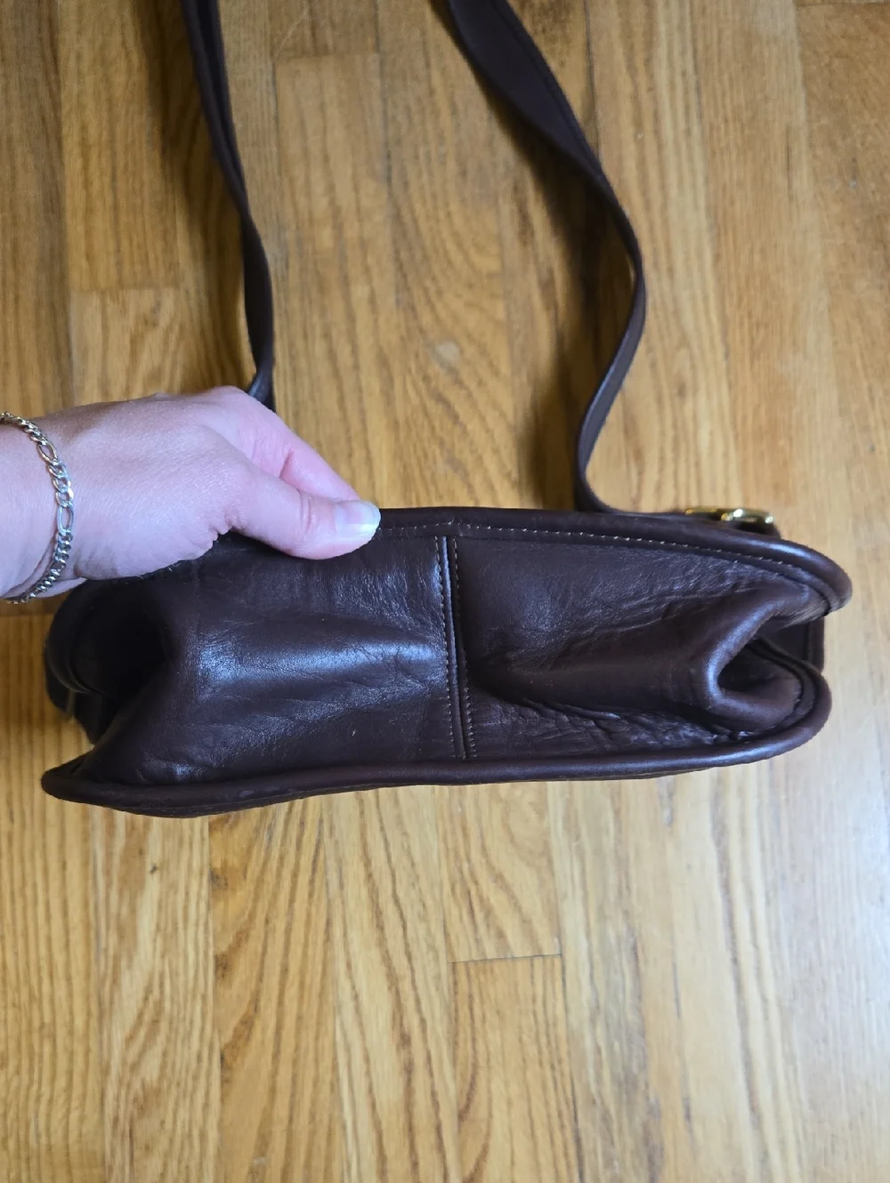 Vintage 90s Coach 9951 brown leather Patricia's Legacy shoulder crossbody bag - Picture 9 of 11